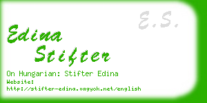 edina stifter business card